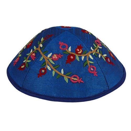 Yair Emanuel Silk Pomegranate Kippah main product photo