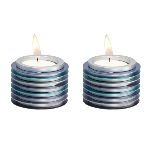 Yair Emanuel Colored Discs Shabbat Candlesticks main product photo