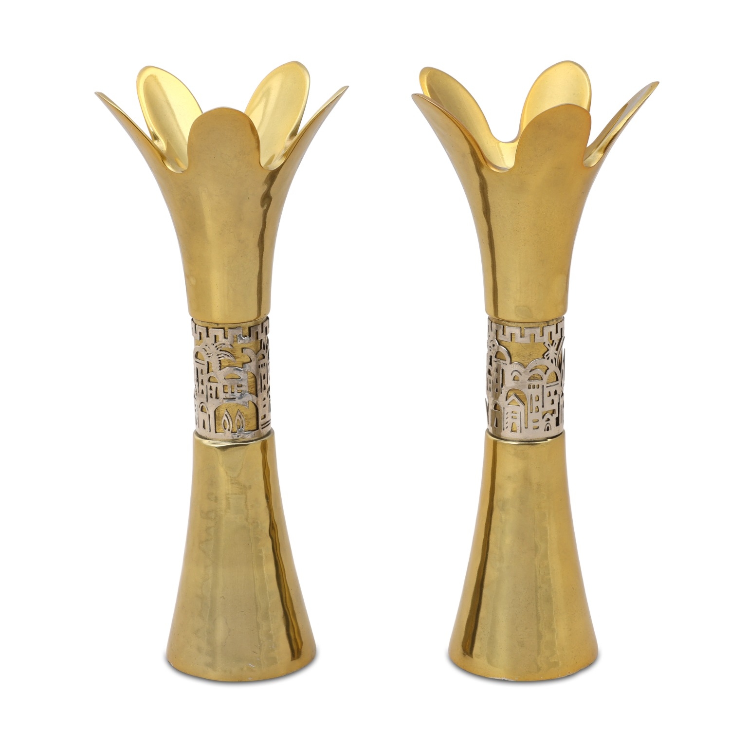 Yair Emanuel Designer Shabbat Candlesticks - Jerusalem Design main product photo