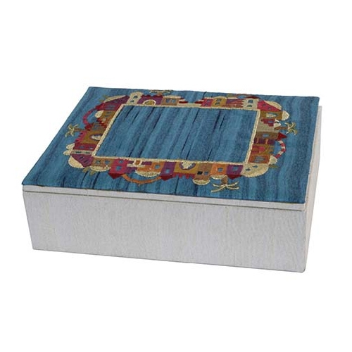 Yair Emanuel Embroidered Jewelry Box - Jerusalem main product photo