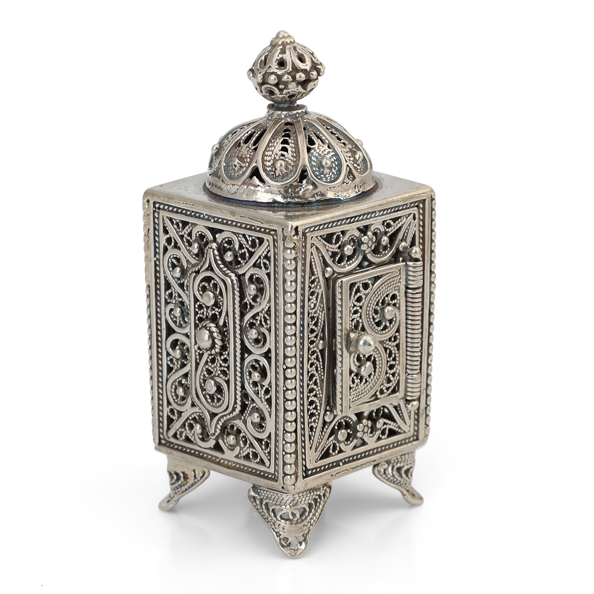 Handcrafted Sterling Silver Filigree Havdalah Spicebox - Traditional Yemenite Art main product photo