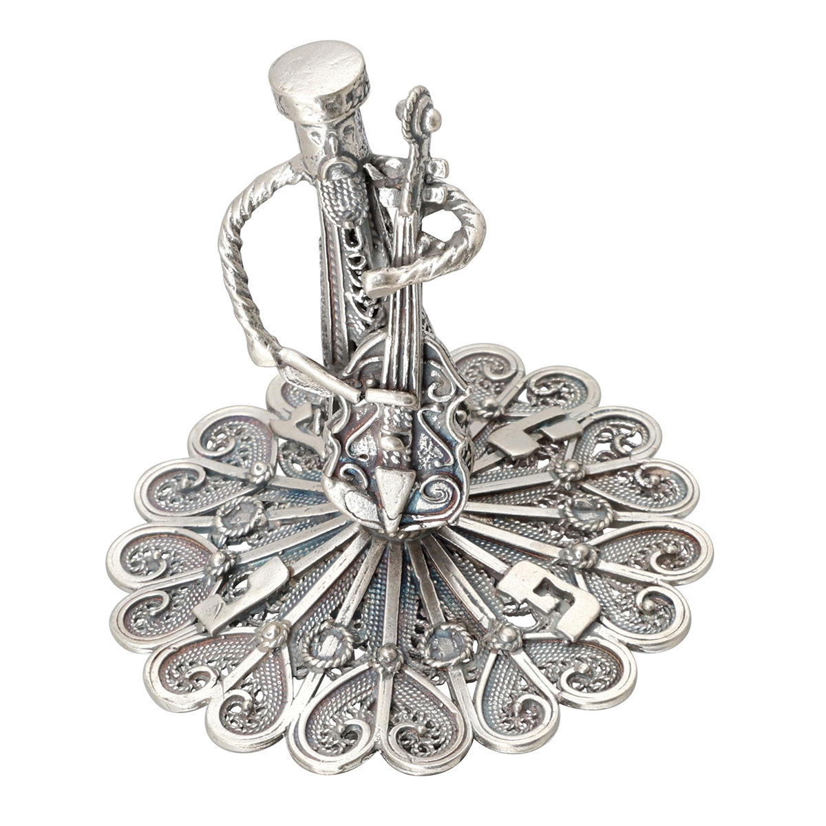 Sterling Silver Cellist Hanukkah Dreidel main product photo
