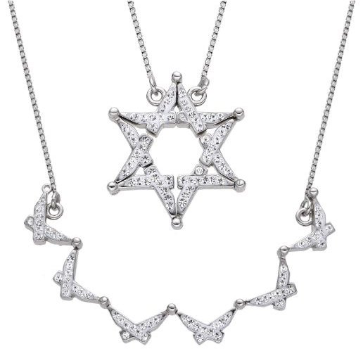 Interlocked Star of David Necklace With Reversibility main product photo