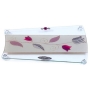  Painted Glass Challah Board: Tulip (Purple & Red). Lily Art - 1