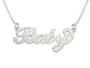  Silver Name Necklace in English - (Baby Script) - 1