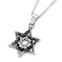  Sterling Silver Layered Star of David Necklace - 1