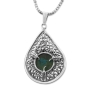 Sterling Silver and Eilat Stone Teardrop Necklace - 1