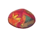  Yair Emanuel Painted Silk Kippah - Tribes Red - 1
