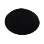 High-Quality Knitted Solid Black Kippah - 3