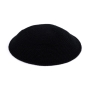High-Quality Knitted Solid Black Kippah - 1