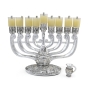 Jerusalem Design Hanukkah Menorah with Pouring Jug  - 5