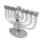 Jerusalem Design Hanukkah Menorah with Pouring Jug  - 3