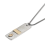 Porat Yosef: Silver and Gold "Dog Tags" Necklace - 4