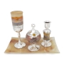 Luxurious Handcrafted Glass and Sterling Silver Havdalah Set (Multicolored) - 3