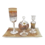 Luxurious Handcrafted Glass and Sterling Silver Havdalah Set (Multicolored) - 2