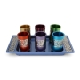 Kiddush Cup Set With Pomegranate Design By Yair Emanuel (Choice of Colors) - 2