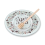 Tempered Glass Honey & Apple Dish Set for Rosh Hashanah with Pomegranate Design - 2