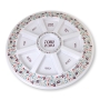 Bamboo Rosh Hashanah Seder Plate with Pomegranate Motif - 1