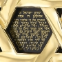 14K Gold Star of David Shema Yisrael Necklace with Onyx Stone and 24K Gold Inscription - Deuteronomy 6:4-9 - 4
