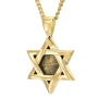 Star of David Necklace with 24K Gold Micro-Inscription of Shema Yisrael  - 5