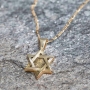 Star of David Necklace with 24K Gold Micro-Inscription of Shema Yisrael  - 4