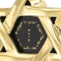 Gold-Plated Men's Star of David Priestly Blessing Necklace With Onyx Stone and 24K Gold Inscription (Numbers 6:24-26) - 2