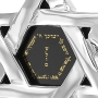 925 Sterling Silver Men's Star of David Priestly Blessing Necklace With Onyx Stone and 24K Gold Inscription (Numbers 6:24-26) - 2