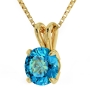 Soulmate: 24K Gold Plated and Swarovski Stone Necklace Micro-Inscribed with 24K Gold - 2