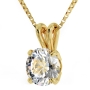 Soulmate: 24K Gold Plated and Swarovski Stone Necklace Micro-Inscribed with 24K Gold - 3