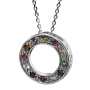 12 Stone Sterling Silver Hoshen Necklace - 1
