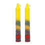 12 Designer Shabbat Candles – Red and Yellow - 2