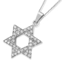  14K Deluxe Large Gold Star of David with Diamonds - 2