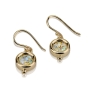 14K Gold and Roman Glass Enchantment Earrings - 1