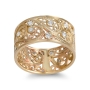 Rafael Jewelry 14K Gold Floral Pattern Ring (with 23 Diamonds) - 2