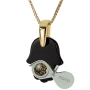 Gold Plated & Onyx Stone Names of G-d Hamsa Necklace - 3