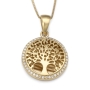 14K Gold Tree of Life Pendant Necklace with Sparkling Diamonds - 5