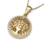 14K Gold Tree of Life Pendant Necklace with Sparkling Diamonds - 4
