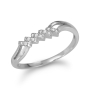 14K White Gold Ring With Chic Diamond Design - 2