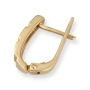 14K Gold Earrings With Designer Diamond Settings - 2