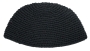 Large Black Crocheted Frik Kippah 24 cm / 9.4" - 1