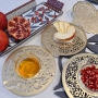 Dorit Judaica Stainless Steel & Glass Honey Dish for Rosh Hashanah- Modern Floral Design - 6