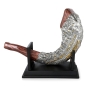 Silver-Plated Ram's Horn Shofar Replica With Jerusalem Design - 2