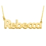24K Gold Plated Silver Name Necklace in English - (Bold Type) - 1