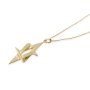 24K Gold Plated Star of David Necklace (Mat) - 2