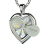 Sterling Silver Heart Necklace - "I Love You" in 120 Languages - 7