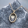 14K Gold and Onyx Necklace Micro-Inscribed with 24K Gold Heart and "I Love You" in 120 Languages - 6