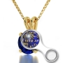 "I Love You" in 12 Languages: 24K Gold Plated and Swarovski Stone Necklace Micro-Inscribed with 24K Gold - 9
