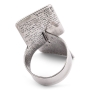 Blackened 925 Sterling Silver Rectangle Ring – Eshet Chayil (Proverbs 31:10-31) - 4