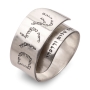Handmade Blackened 925 Sterling Silver Adjustable Unisex Ring – Man Who Desires Life (Psalms 34:13-15) - 1
