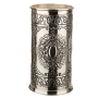 925 Sterling Silver-Plated Wine Bottle Holder With Ornate Design - 1